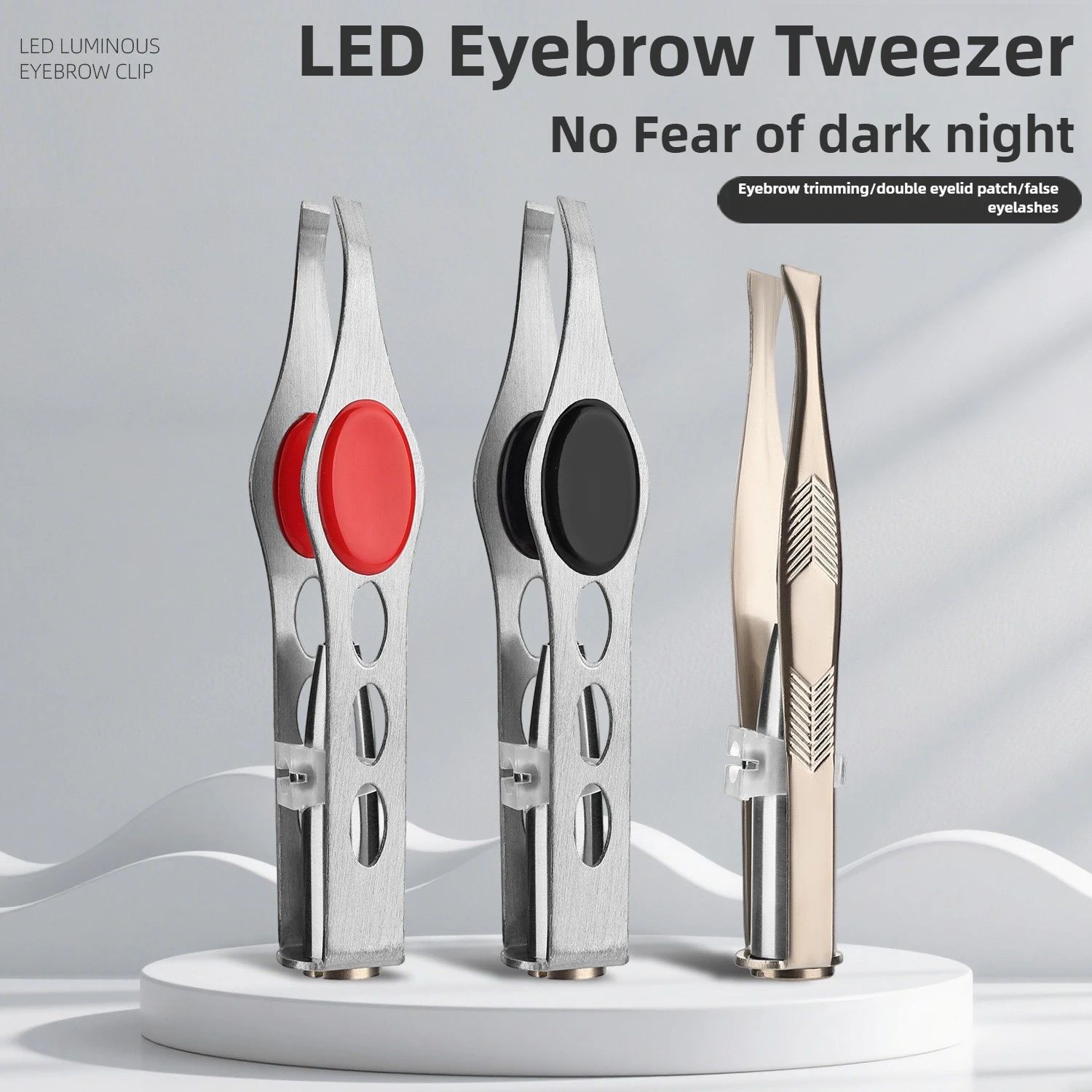 LED Light Precision Eyebrow Tweezers
