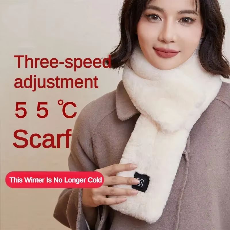 3-Gear Heated Outdoor Scarf USB Electric Warm Thermal Shawl for Men and Women