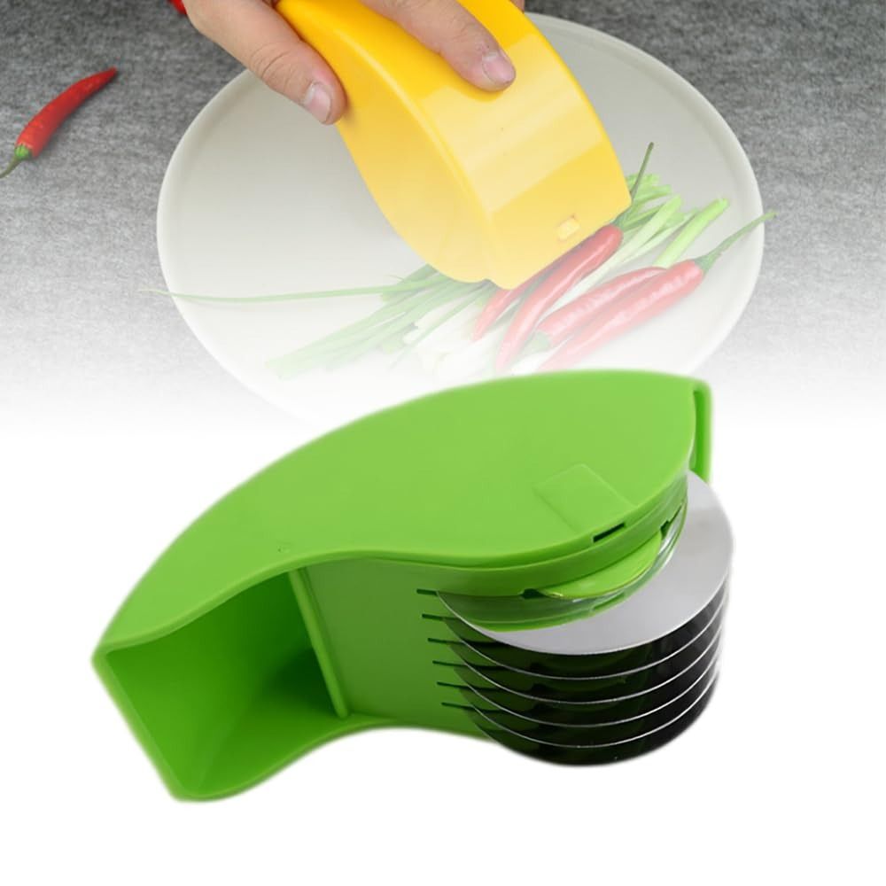 Premium Manual Herb Chopper & Vegetable Cutter Tool Parsley Chopper Roller with Stainless Blade