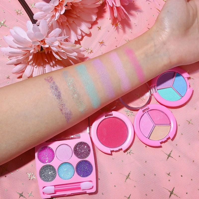 Girls Makeup Kit Washable Princess Pretend Play Makeup Set