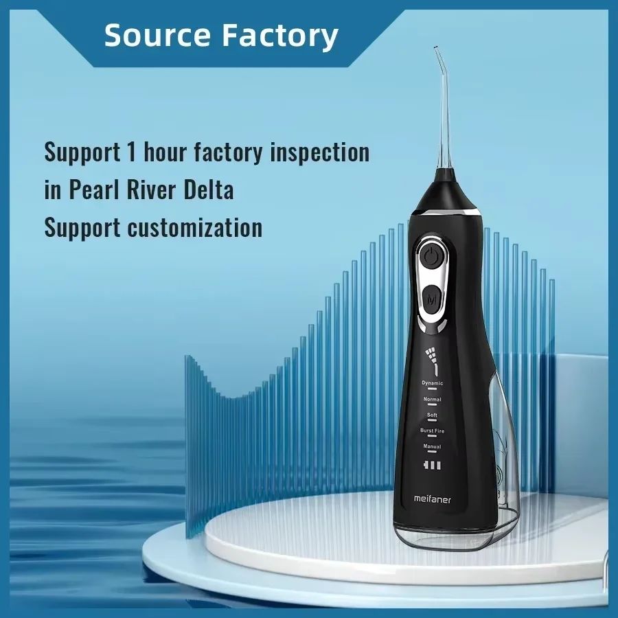 Portable Intelligent Water Flosser Electric Oral Irrigator 5 Speed Adjustable Waterproof Teeth Cleaner for Deep Gum Care