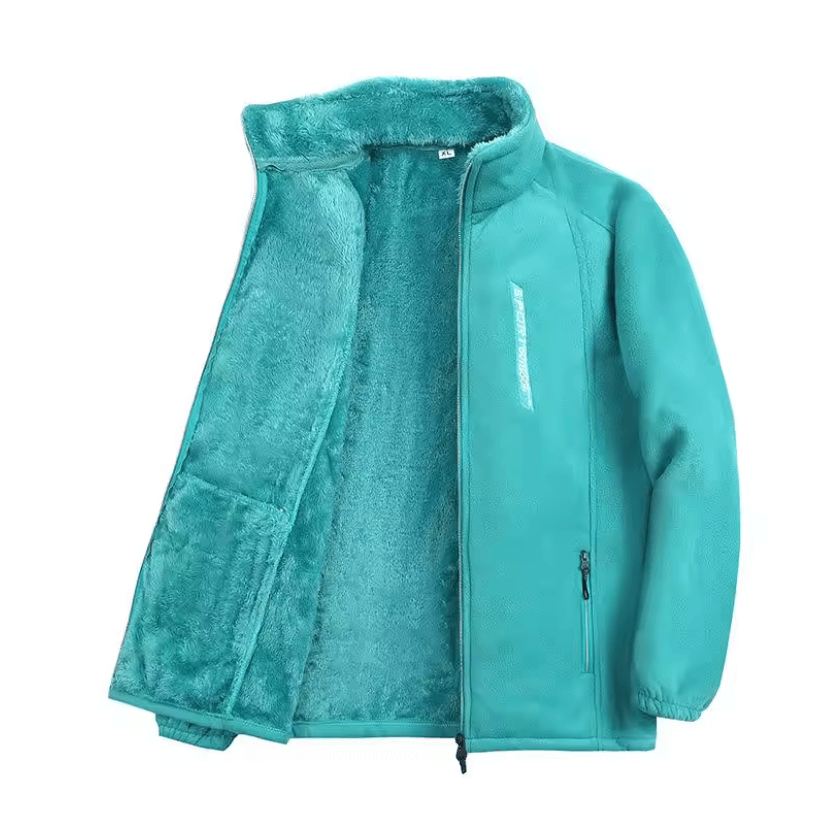 Womens Polar Fleece Jacket Warm Zip Up Coat for Autumn and Winter