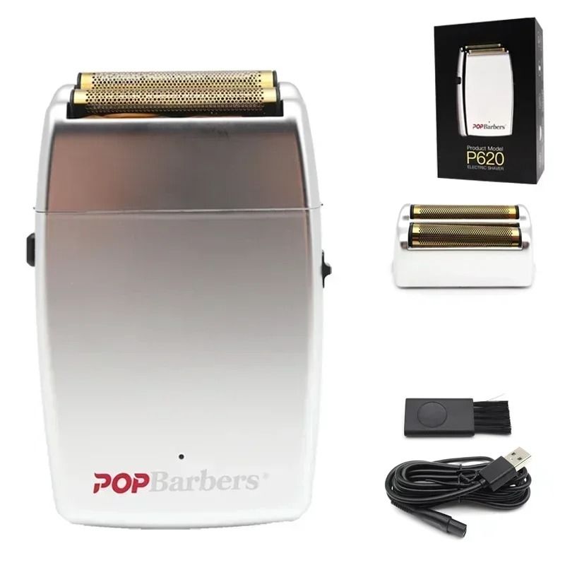 Professional Electric Beard Trimmer Double Foil Shaver with USB Charging