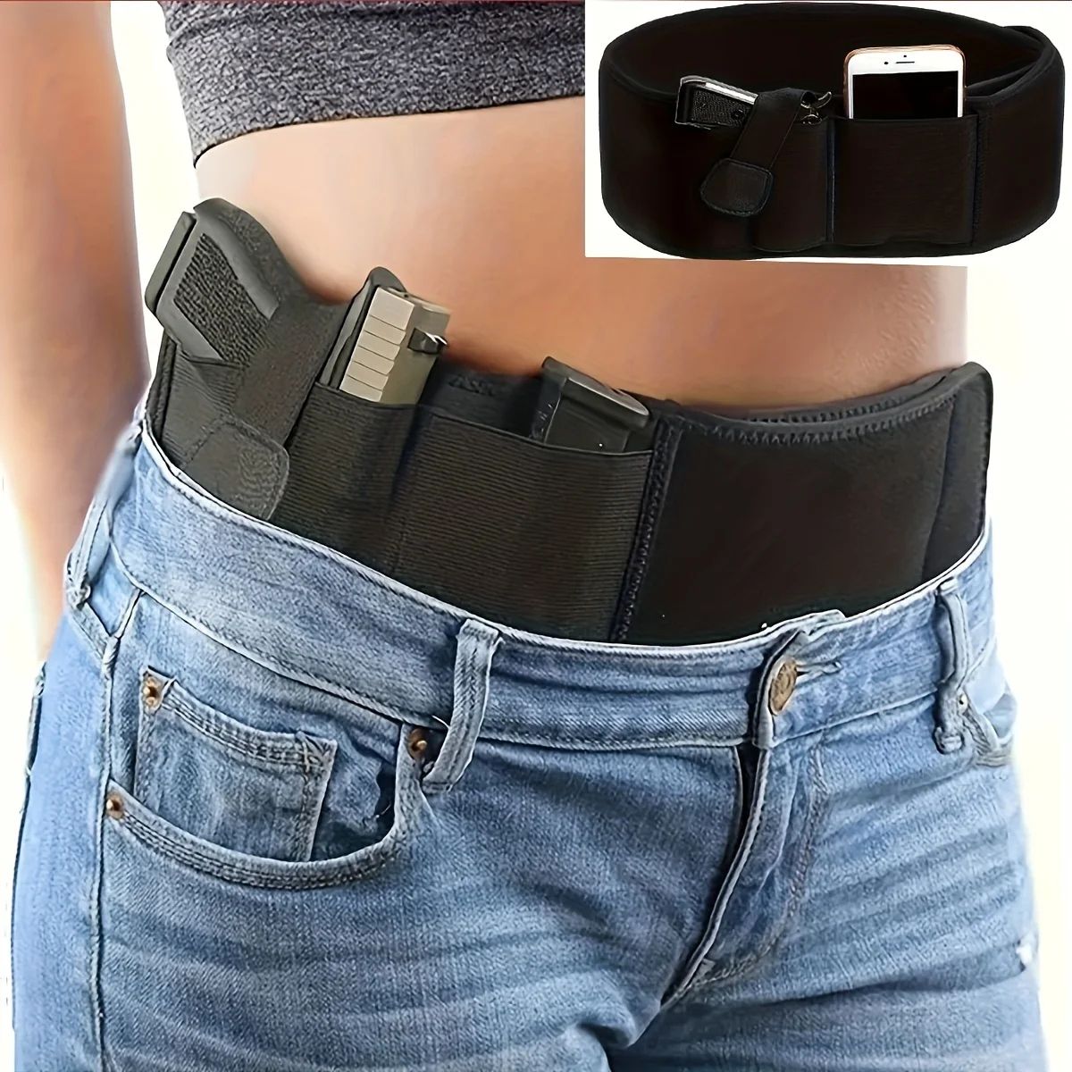 Outdoor Tactical Waist Pouch – Concealed Utility Belt Bag with Waterproof Diving Fabric, Multi-Function Storage Holster