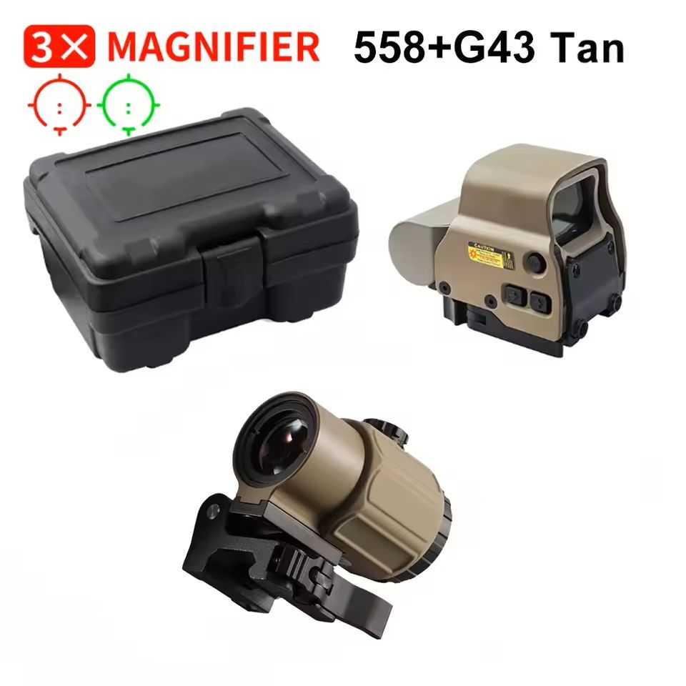 Tactical Red Dot Sight Set with 558 Holographic and G-Series Magnifier