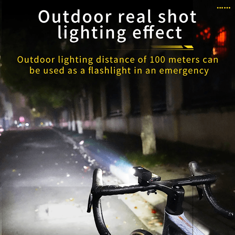3000 Lumen Bicycle Headlight with USB Charging and Power Bank Function