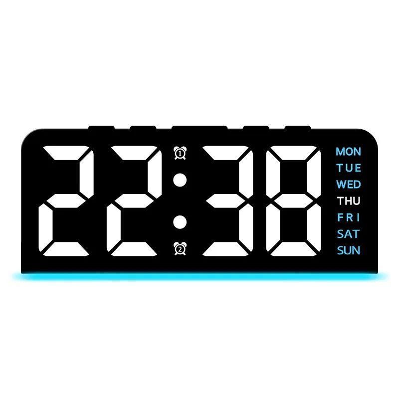 SmartGlow Digital LED Alarm Clock with Temperature & Night Light