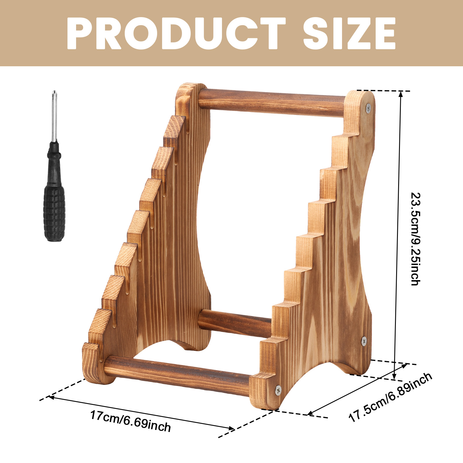 Kitchen Knives Holder with Screw, Stable Display Rack for Kitchen Accessories