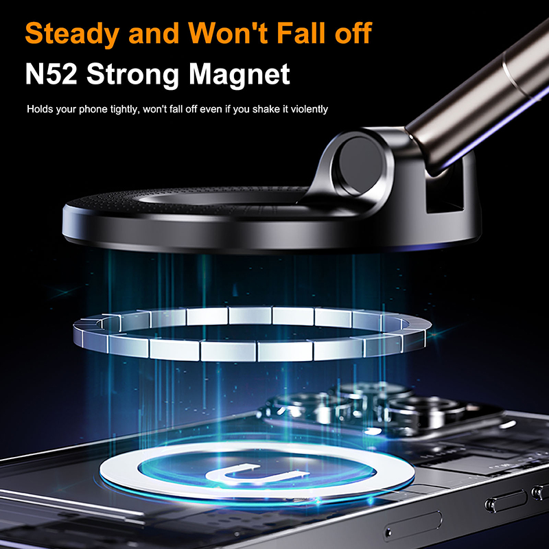 Multi-Angle Vacuum Magnet Bracket, Foldable Car Navigation Holder, Strong Magnetic Upgrade Version