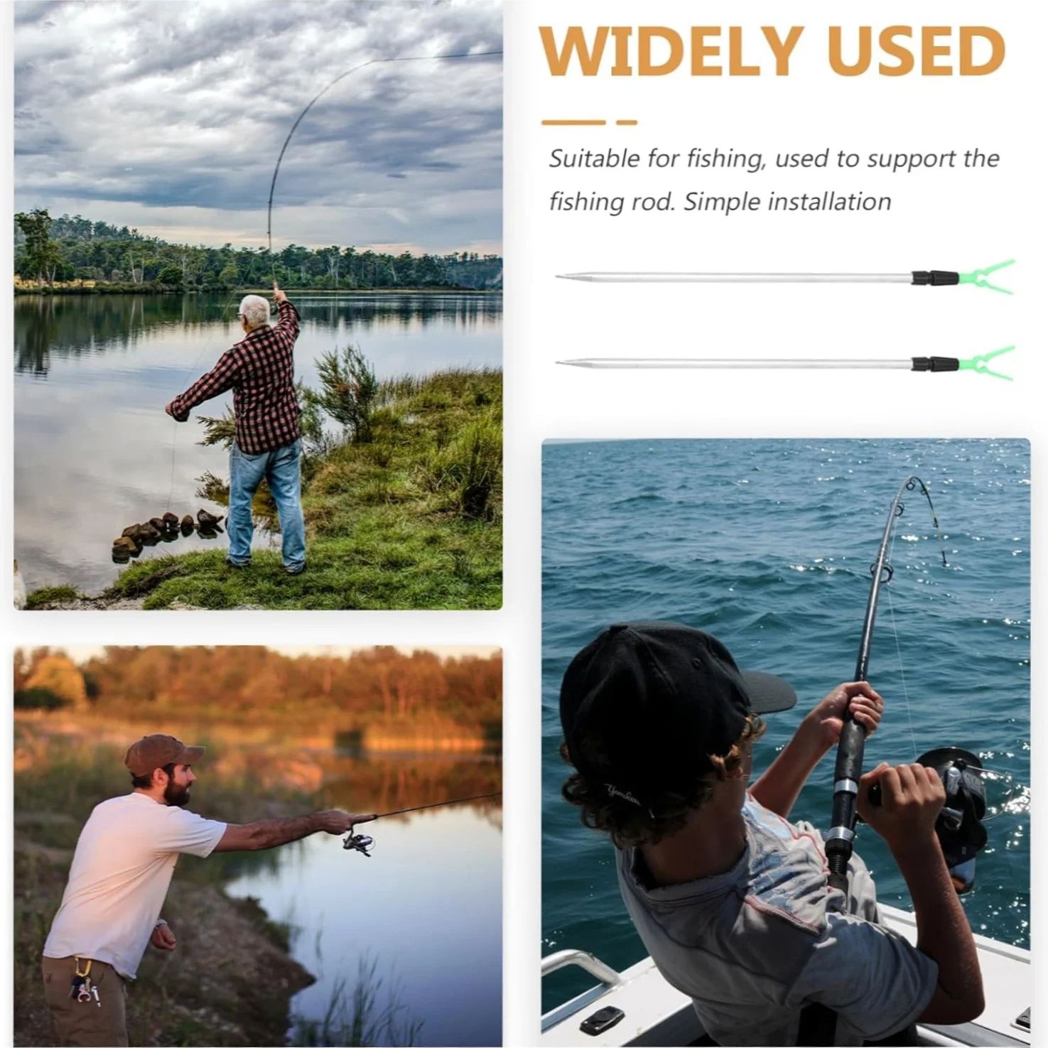 Retractable Fishing Rod Holder Stand