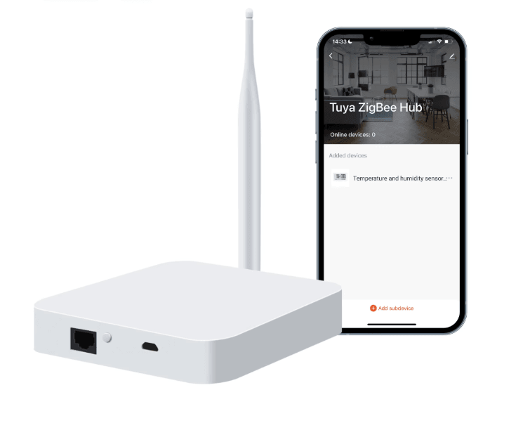 GIRIER Tuya ZigBee Gateway Hub with External Antenna – Smart Home Automation Bridge for Alexa & Google Home
