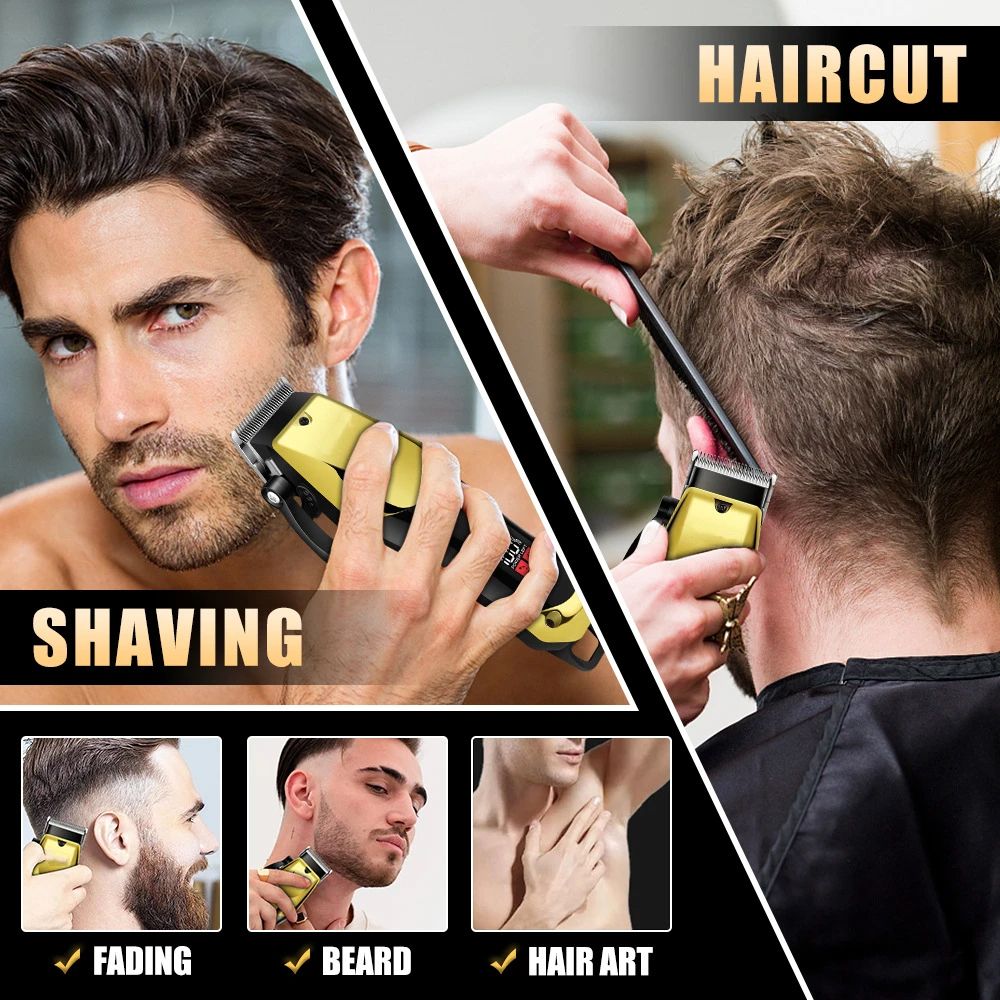 Professional Three-Piece Hair Clippers Set for Men, USB Rechargeable Trimmer, Ideal for Home Use, Fade Cuts & For Beard