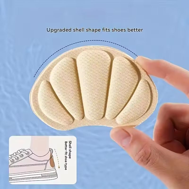SecureStep 8-Pack Self-Adhesive Heel Pads – Anti-Slip Cushions to Prevent Heel Slipping & Blisters