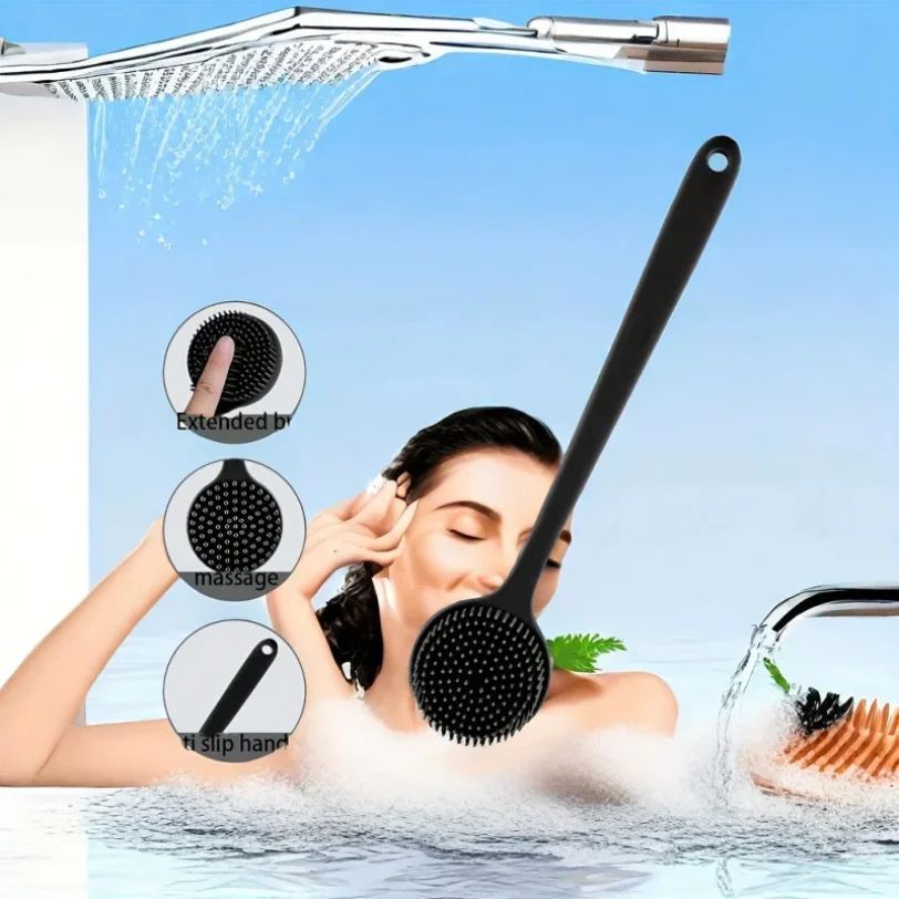 Silicone Long Handle Bath Brush