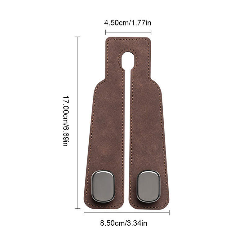 Universal Car Headrest Hook Premium Suede Rear Seat Hanging Dual Hook Hanger with Large Load-Bearing Alloy Design