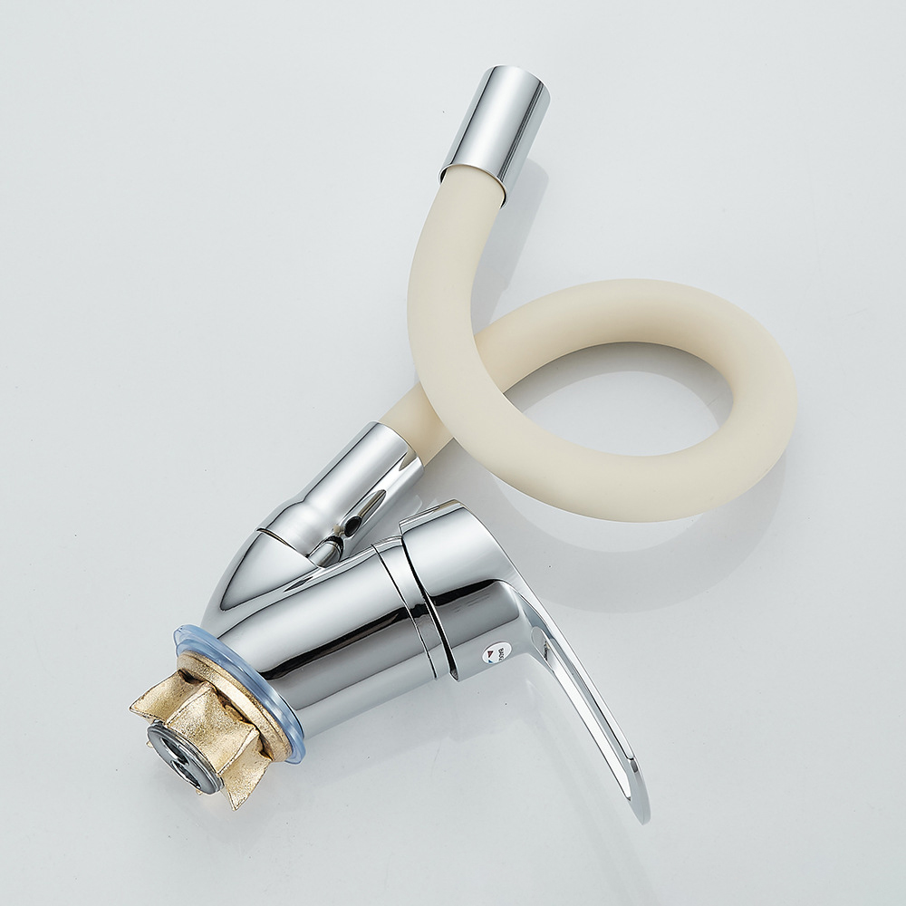 Stainless Steel Single Cold Kitchen Faucet Quick Open Sink Tap