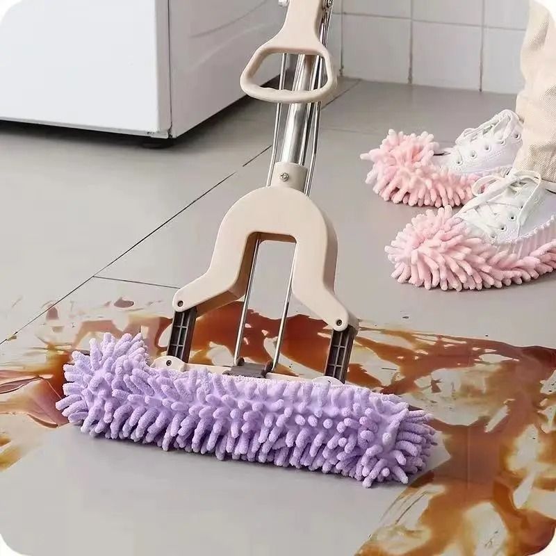 Dust Cleaner Grazing Mop Slippers