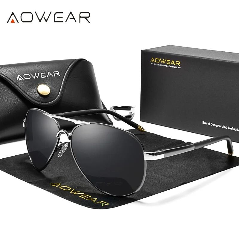 Mens Polarized Aviation Sunglasses Driving HD Pilot Sun Glasses