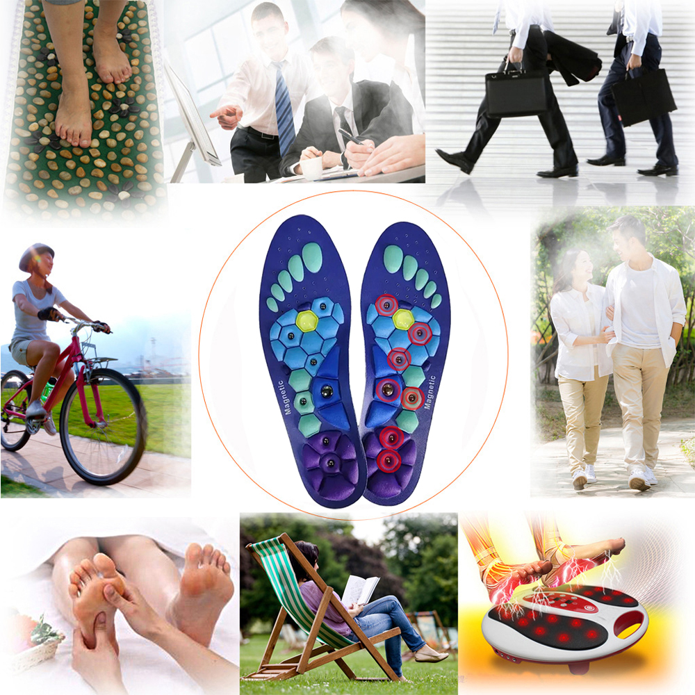 Medical Magnetic Therapy Insoles, 1 Pair Magnet Insole, Sports Shoe Pad, Anti-fatigue, Breathable, Body Detox