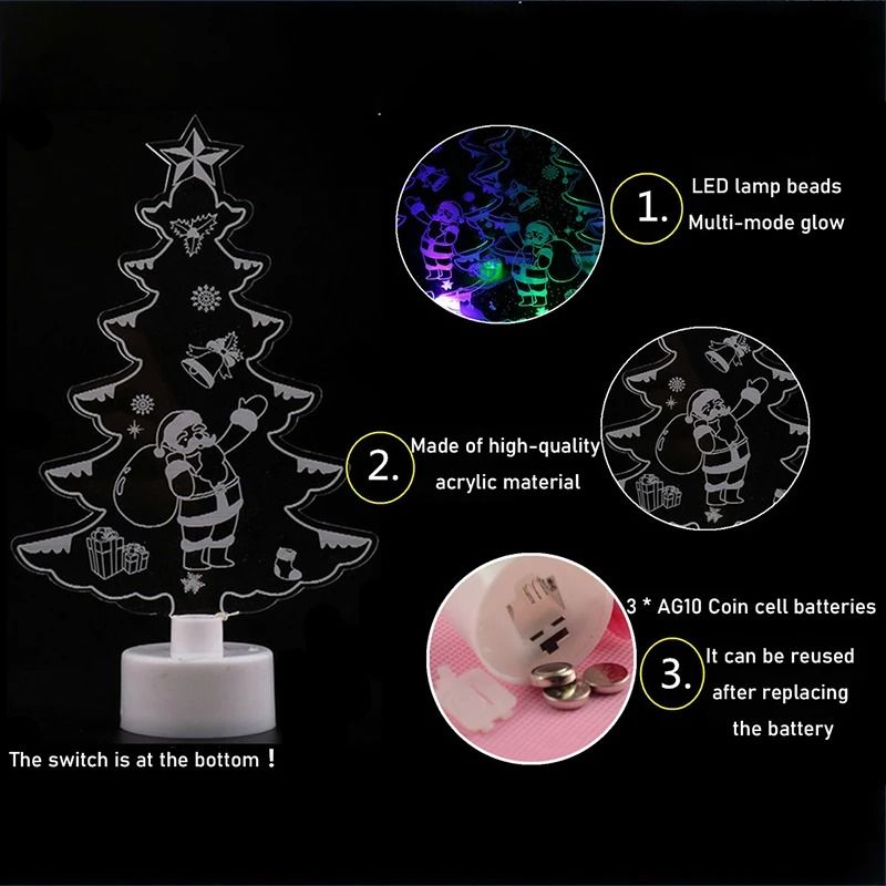 LED Mini Night Light Snowman Lamp