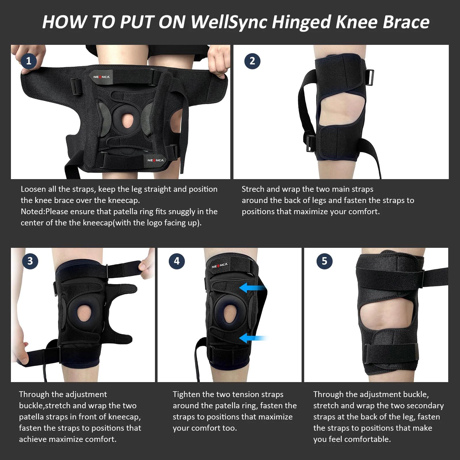 Three Section Hinged Knee Brace