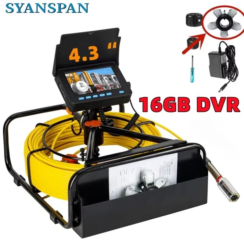 Sewer Pipe Inspection Camera with DVR Recording Waterproof Endoscope for Industrial Drain Inspection