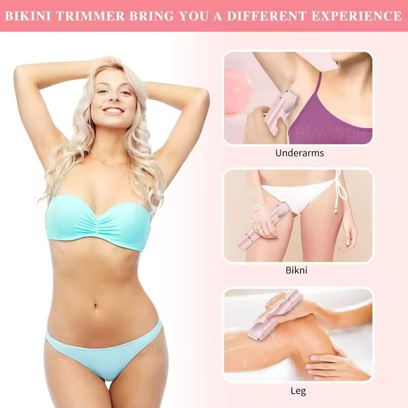 2-in-1 Electric Razor and Bikini Trimmer for Women