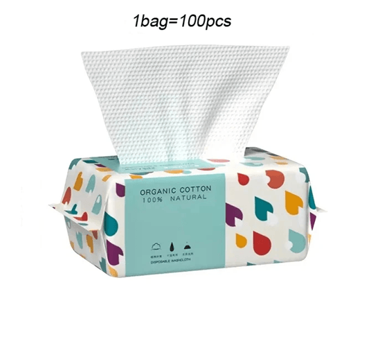UltraSoft Cotton Face Towels Reusable Travel Friendly Skin Safe