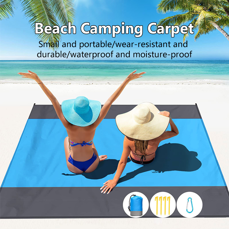 Sandproof Waterproof Beach Blanket Portable Lightweight Picnic and Camping Mat