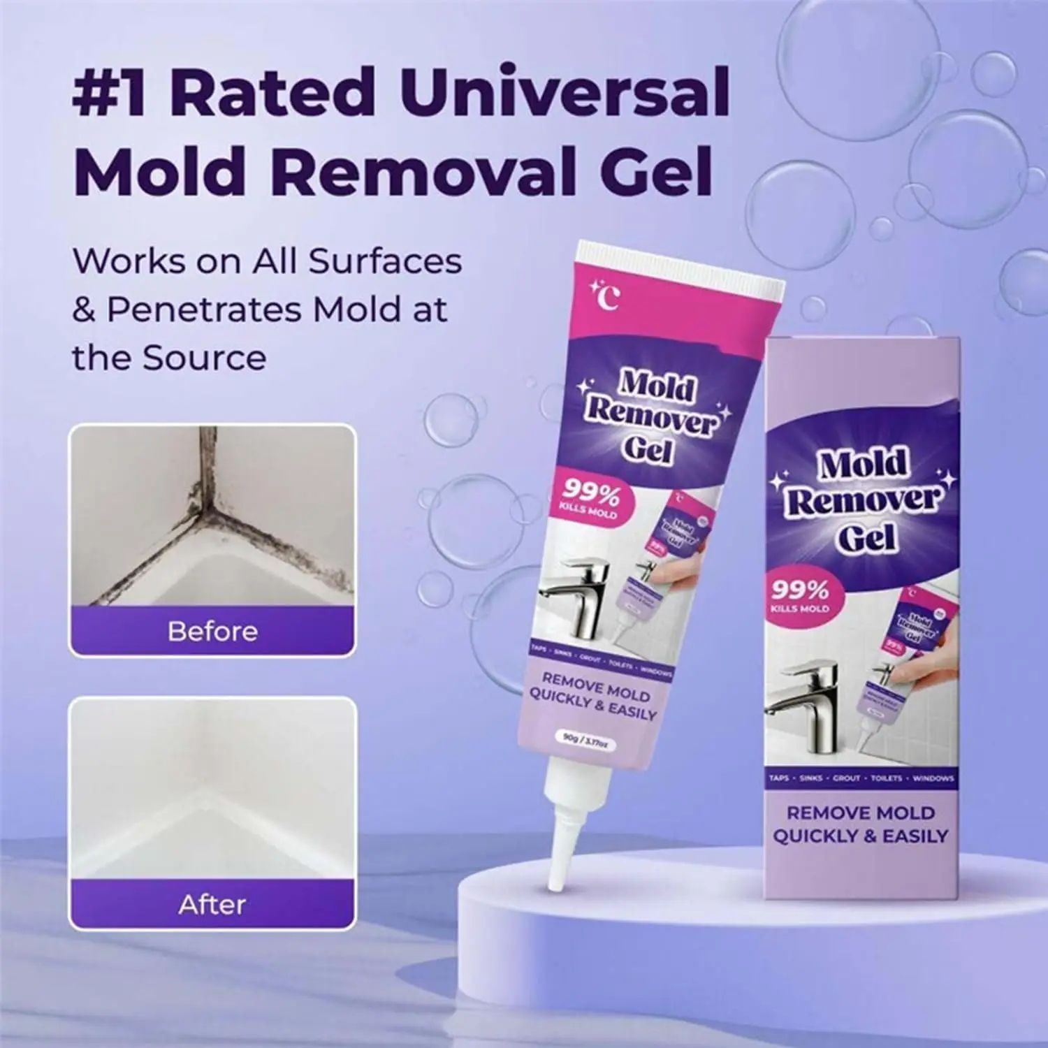 Powerful Grout and Tile Cleaner Gel