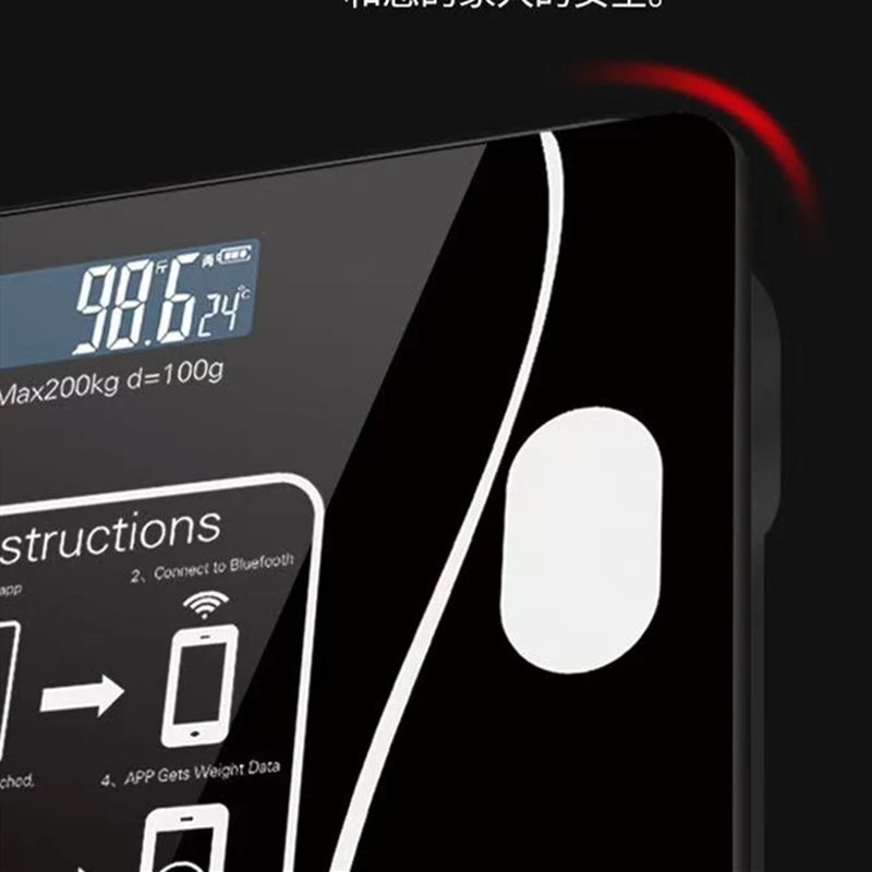 Bluetooth Smart Body Weight Scale Rechargeable Digital Scale