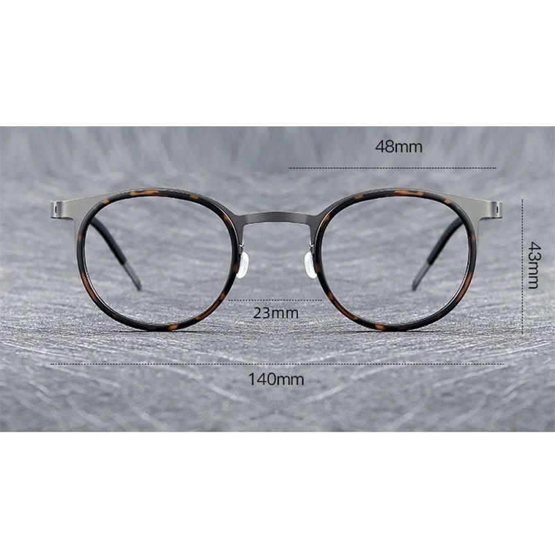Pure Titanium Eyewear Frame Men Blue Light Blocking Screwless Design
