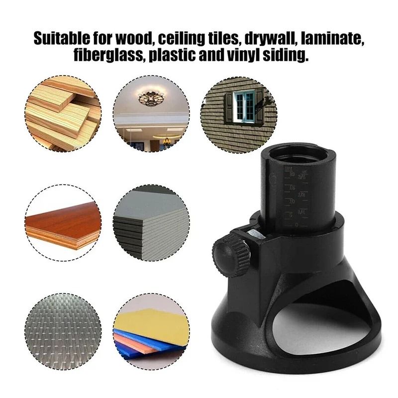 Rotary Multi Tool Cutting Guide Attachment with Router Bits Set