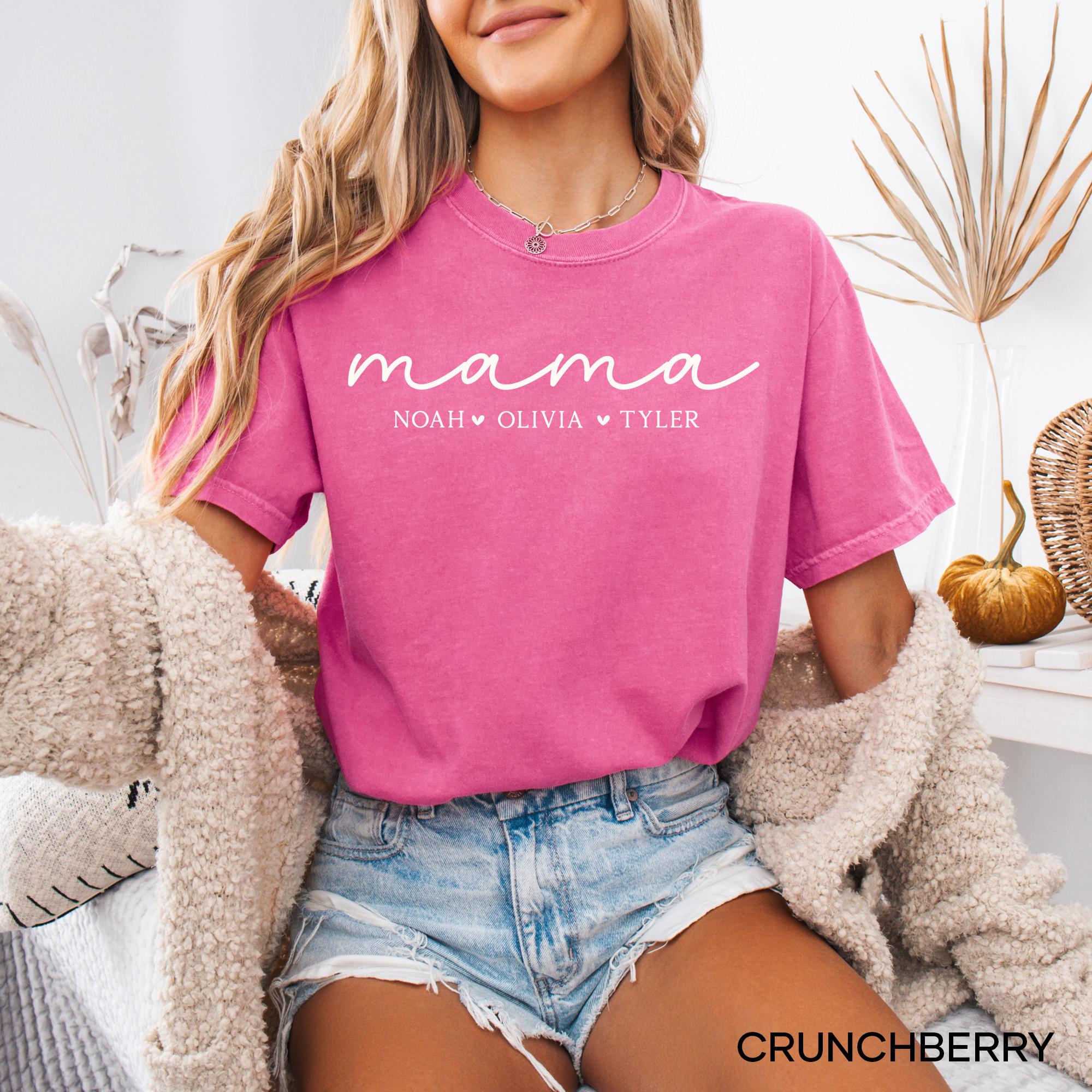 Personalized Mama Shirt With Kids Names, Mama T-Shirt, Mothers Day Gift For Mom Gifts, Mother's Day Gift, Cute Mama Tee