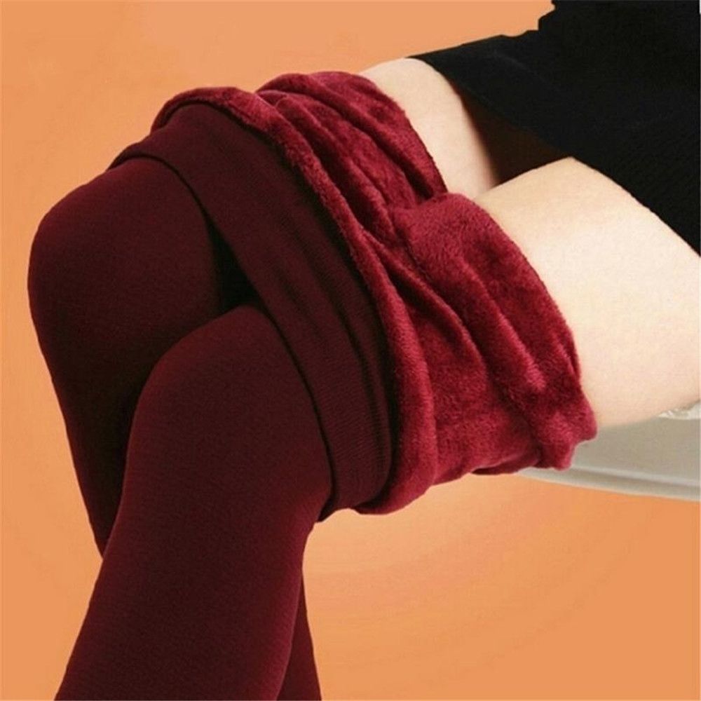 Women Winter Thermal Leggings, Fleece Lined Tights, Warm Thick Stretch Pantyhose