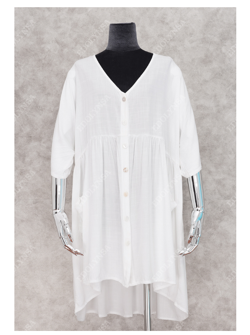 Women Casual Summer Beach Dress Tunic, Sexy V-neck Swimsuit Cover Up Sarong, New Beachwear