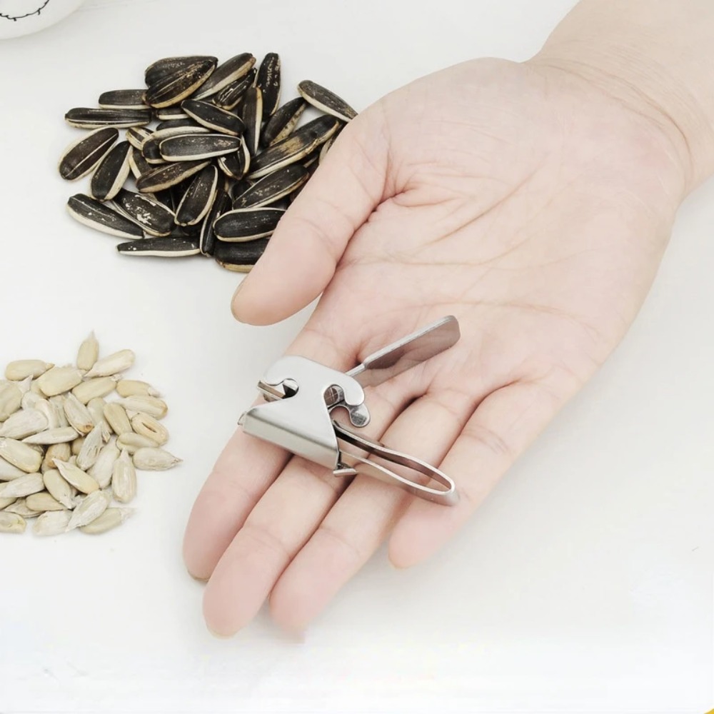 Stainless Steel Melon Seeds Sheller, Nuts Opener, Plier Clamp, Pistachio Walnut Pine Opener, Sunflower Seeds Peeler