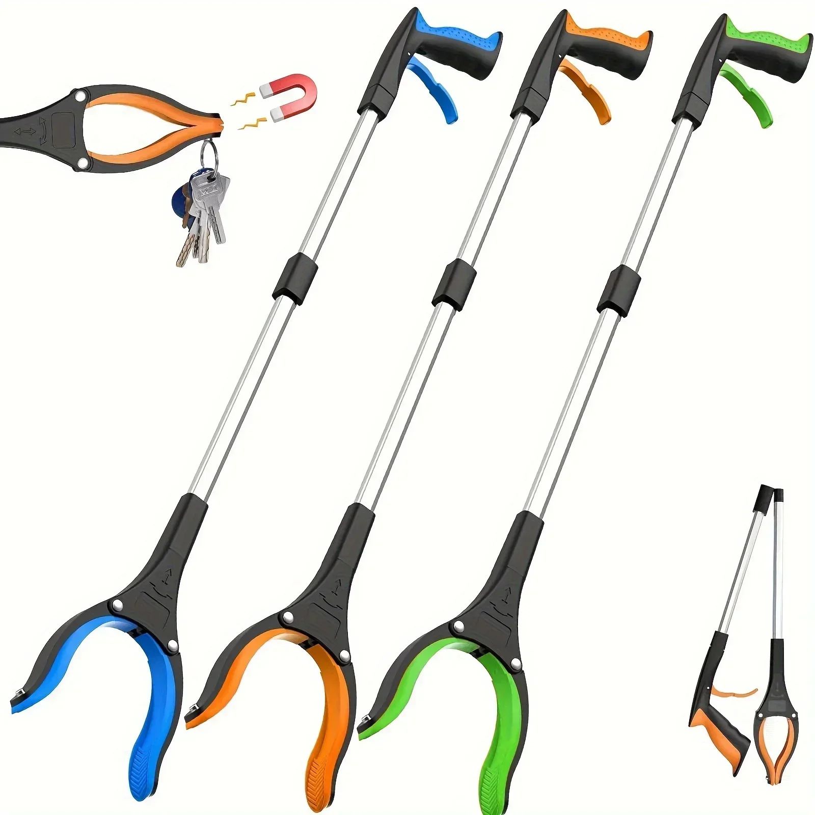 32-Inch Rotating Grabber Tool – Lightweight Reacher Grabber Tool for Easy, Hands-Free Pickup