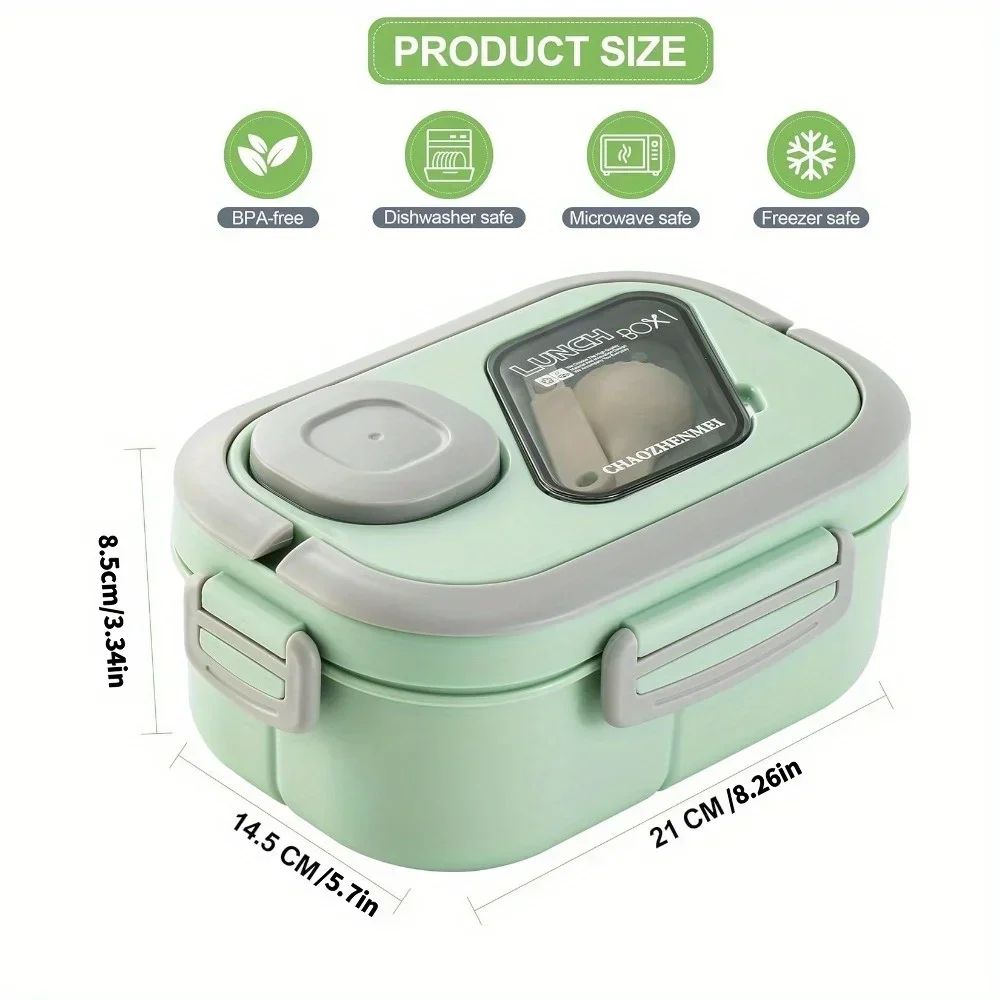 40.5 Oz Bento Lunch Box Leakproof 4 Compartment Food Container