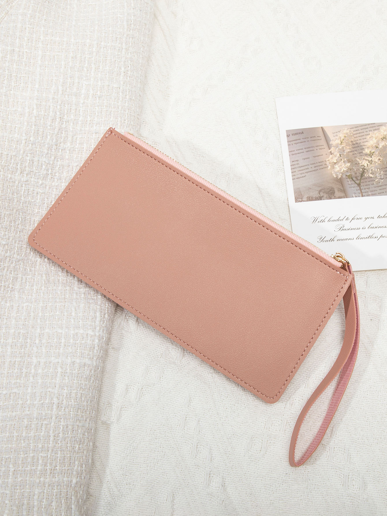 Women's Wallet, Ultra Thin Mini PU Leather Coin Purse, Multifunctional Long Card Bag, Handheld Credit Card Holder