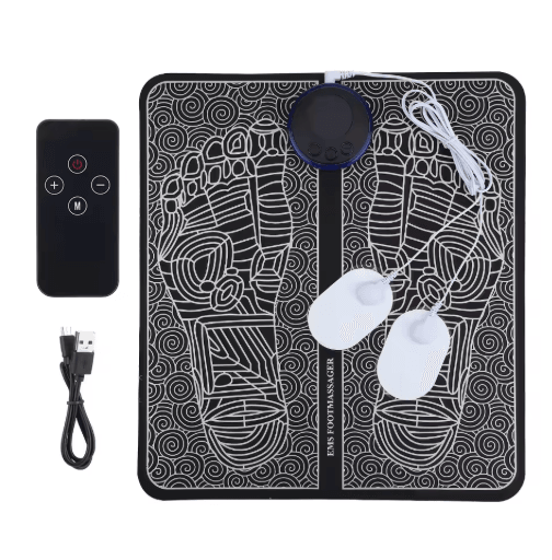 TENS Foot Massager Pad with Microcurrent – EMS Pulse Mat for Relaxation & Exercise