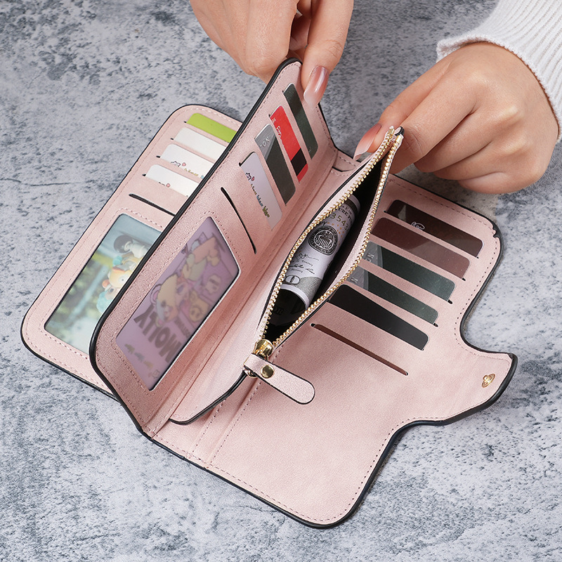 Multi-color Long Women's Wallet, Coin Purse Card Slot, Mobile Phone Bag, Stylish Clutch Bag Card Holder Wallets