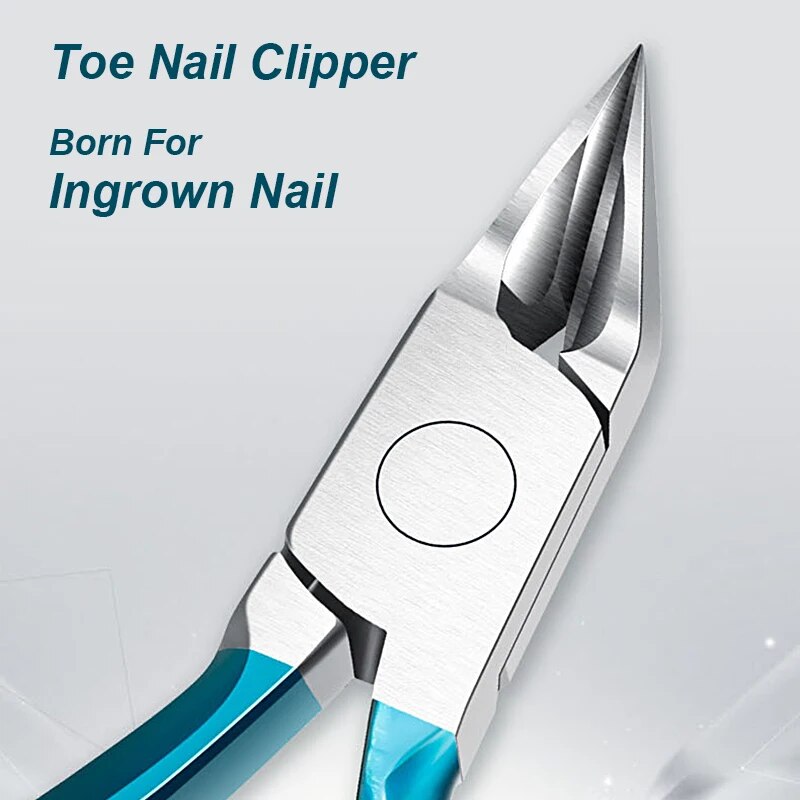 Toenail Trimmer For Ingrown & Thick Toenails, Podiatrist Professional Nail Nipper With Stainless Steel Blade