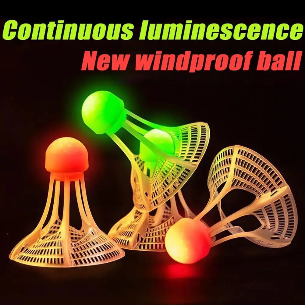 LED Glow Badminton Shuttlecocks Set