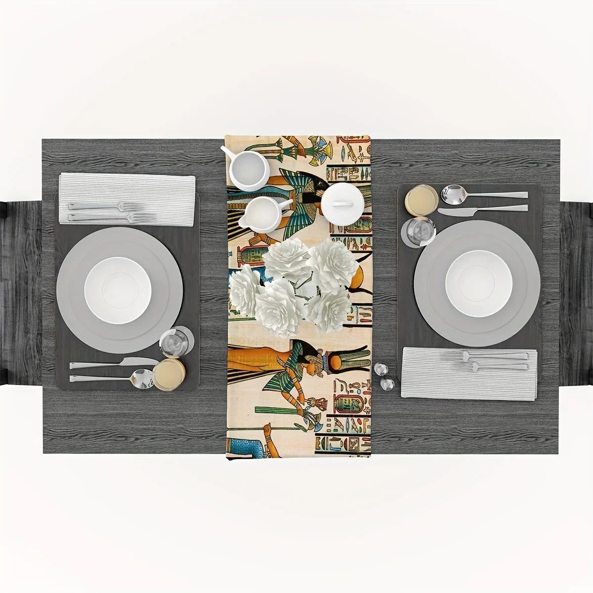 Ancient Egyptian Linen Table Runner