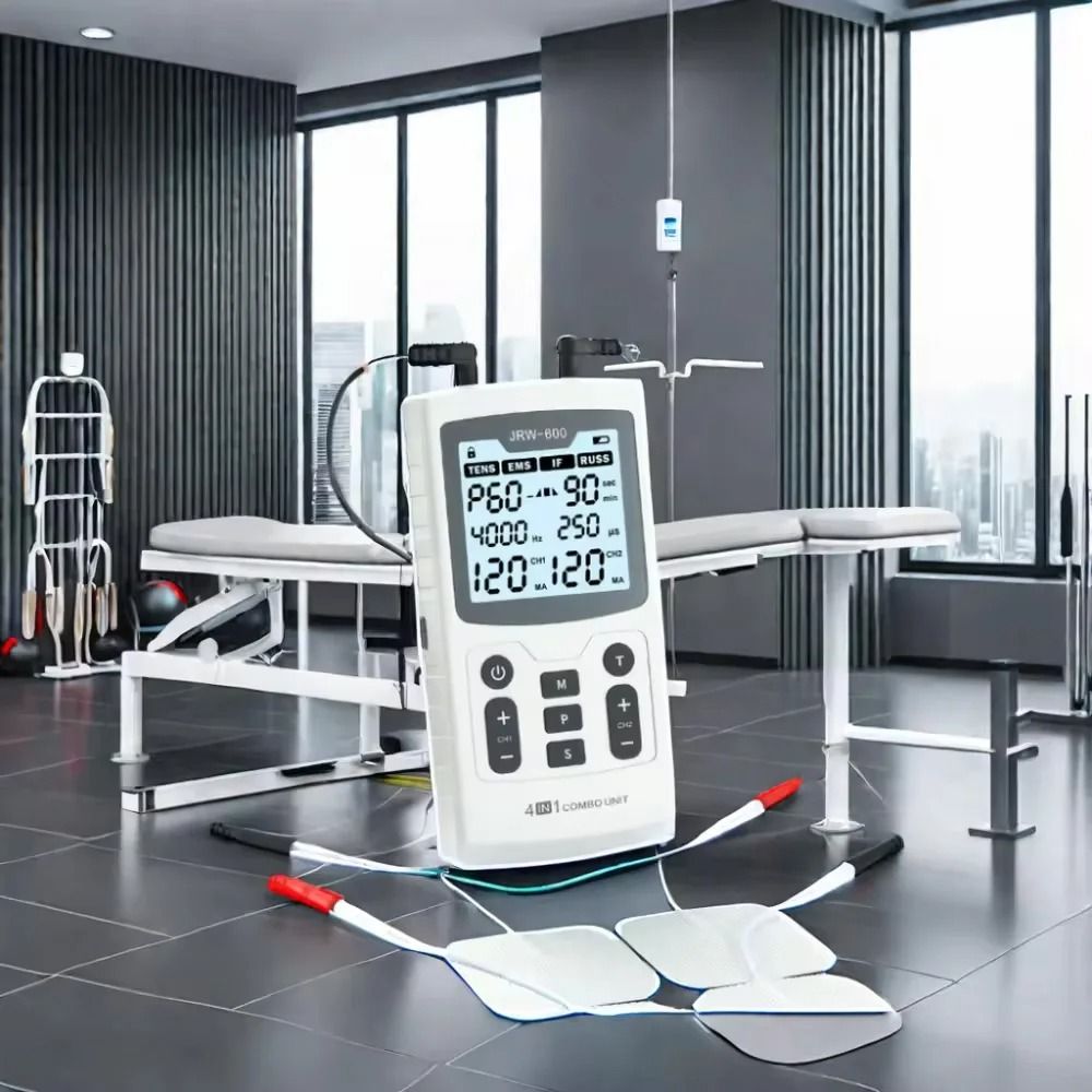 Electric Muscle Therapy Stimulator with IFT RUSS TENS EMS Modes for Full Body Physiotherapy and Pain Relief