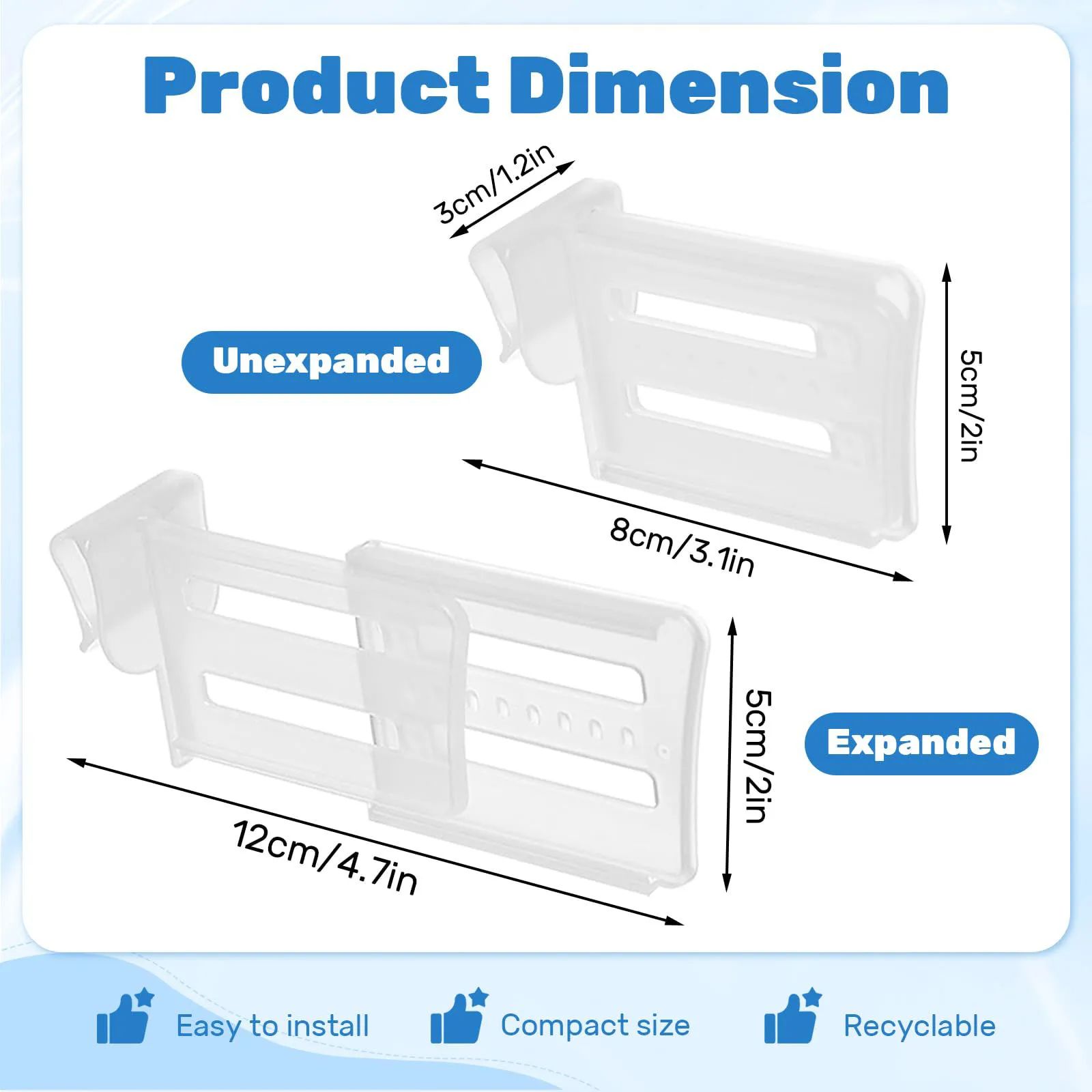 FreshSort Fridge Organizer Divider Clips Adjustable Shelf Partition Set