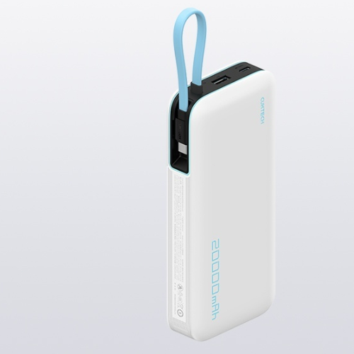 Two-Way Fast Charge Power Bank , Self Portable, Powerbank With Cable for Quick Charging Anywhere