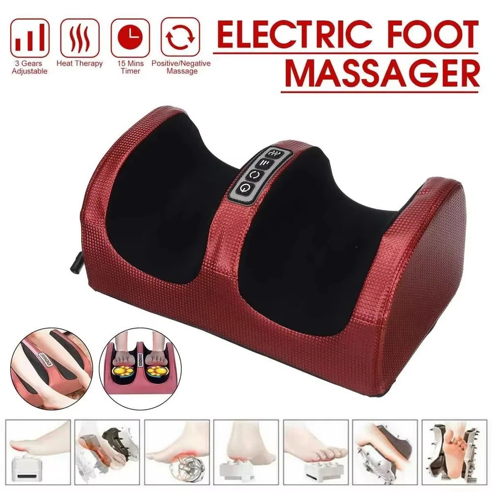 Shiatsu Electric Foot Massager with Heat Therapy and Compression for Deep Foot Pain Relief