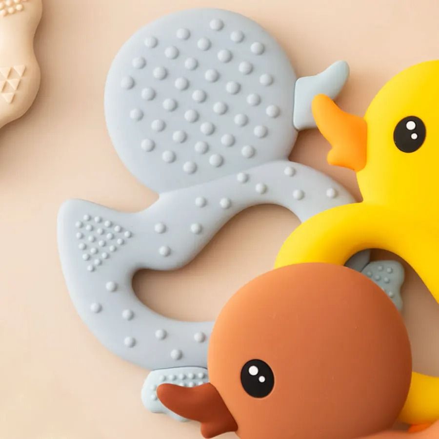 Cartoon Duck Kids Silicone Teether